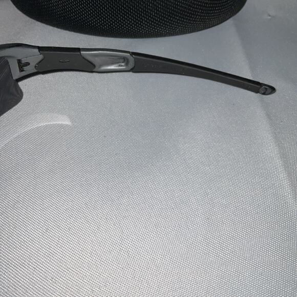 Oakley Flak Jacket Dark Grey Blue Polarized Lenses 03-916 - Picture 6 of 12